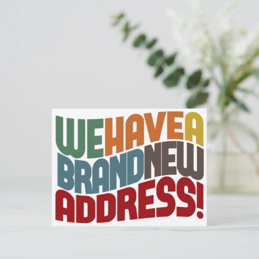 引っ越しました変更 案内ポストカード (スタンド正面)