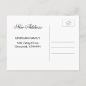 引っ越しました夕べ写真 案内ポストカード (裏面)