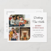 引っ越しました家族のクリスマス写真の移動 案内ポストカード (正面/裏面)