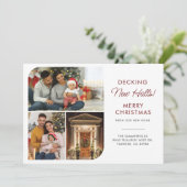 引っ越しました家族のクリスマス写真の移動 案内状 (スタンド正面)