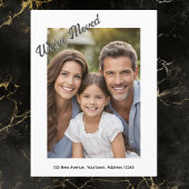 引っ越しました家族の写真アドレス変更の新しいホーム ポストカード