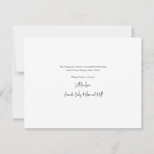 引っ越しました家族の写真コラージュのクリスマスムービング (裏面)