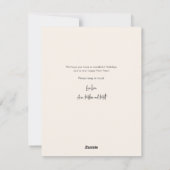 引っ越しました家族の写真コラージュのクリスマスムービング シーズンカード (裏面)