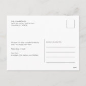 引っ越しました家族の写真コラージュのクリスマスムービング シーズンポストカード (裏面)