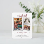 引っ越しました家族の写真コラージュ移動クリスマス シーズンカード (スタンド正面)