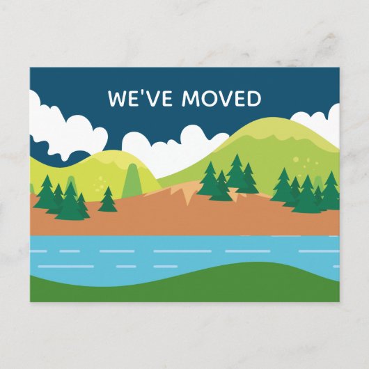 引っ越しました山の住所の変更 案内ポストカード (正面)