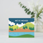 引っ越しました山の住所の変更 案内ポストカード (スタンド正面)