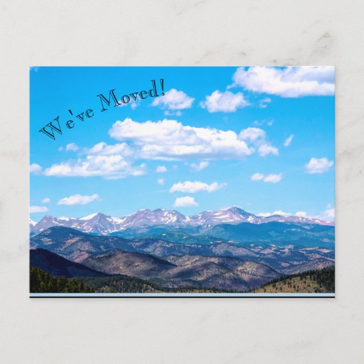 引っ越しました山の新しい住所のお知らせ 案内ポストカード (正面)