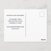 引っ越しました山の日の出の住所の変更 ポストカード (裏面)