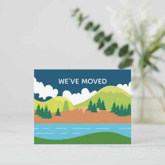 引っ越しました山の自宅住所の変更 案内状 (スタンド正面)