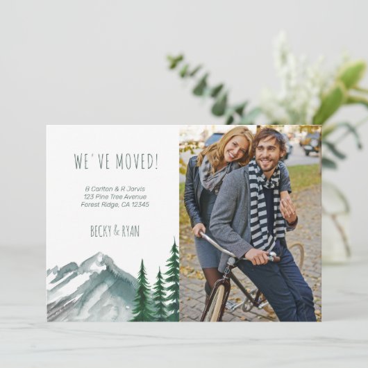 引っ越しました山林の写真の移動 案内状 (スタンド正面)