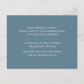 引っ越しました州モダンミニマリスト移動 案内ポストカード (裏面)