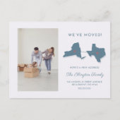 引っ越しました州モダンミニマリスト移動 案内ポストカード (正面)