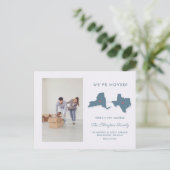 引っ越しました州モダンミニマリスト移動 案内ポストカード (スタンド正面)