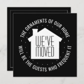引っ越しました引っ越し祝いパーティー招待状の新しいアドレス (正面/裏面)