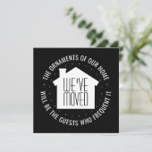 引っ越しました引っ越し祝いパーティー招待状の新しいアドレス (スタンド正面)