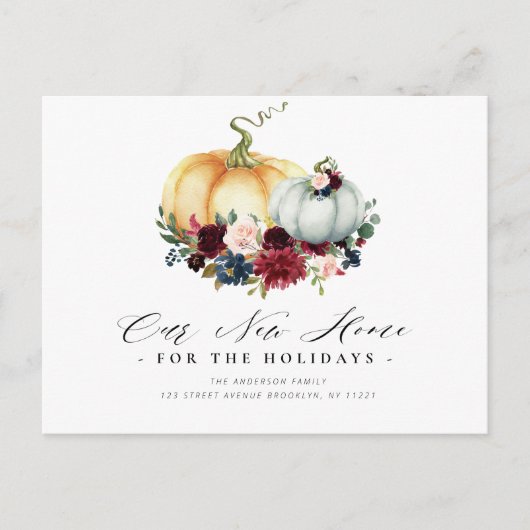 引っ越しました感謝休暇の移動はがき ポストカード (正面)