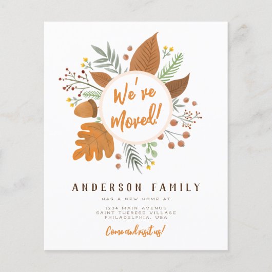 引っ越しました感謝祭リース新しい住所 (正面)