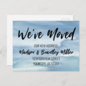 引っ越しました手書き書新しいアドレスP ポストカード (正面/裏面)