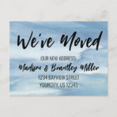 引っ越しました手書き書新しいアドレスP ポストカード (正面)