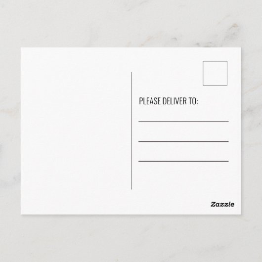 引っ越しました手書き書道パームツリー位置 ポストカード (裏面)