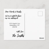 引っ越しました手書き ポストカード (裏面)