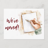 引っ越しました手書き ポストカード (正面)