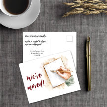 引っ越しました手書き