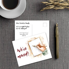 引っ越しました手書き ポストカード