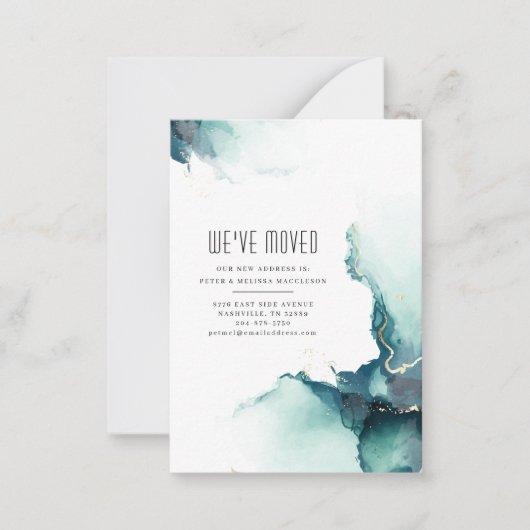 引っ越しました抽象芸術モダンの移行発表 ノートカード (正面)
