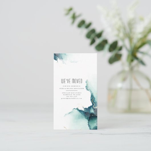 引っ越しました抽象芸術モダン移動 名刺 (スタンド正面)