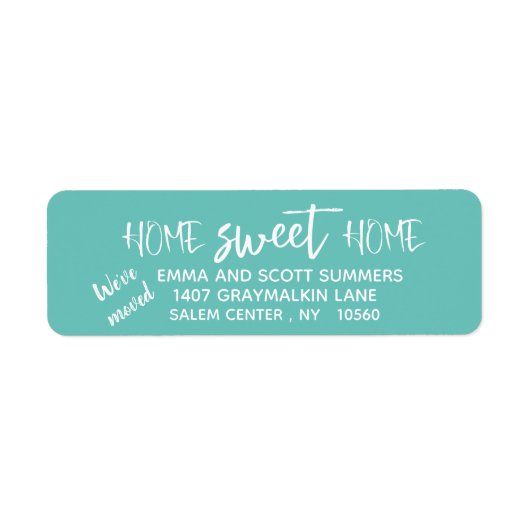 引っ越しました新しいアドレスのお知らせホーム甘い ラベル (正面)