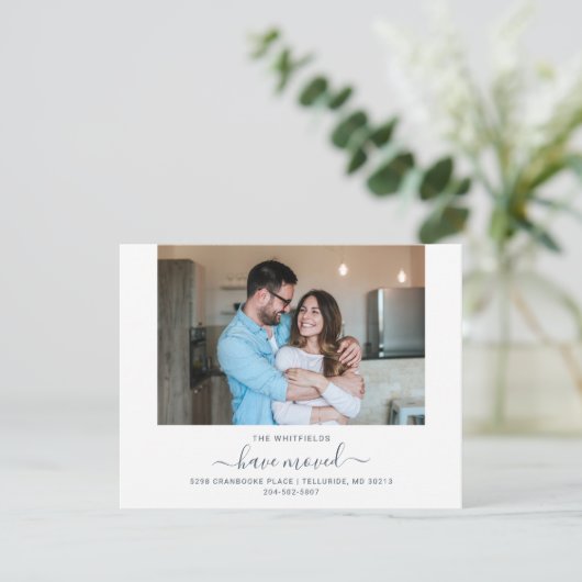 引っ越しました新しいアドレスの写真の移動 案内状 (スタンド正面)