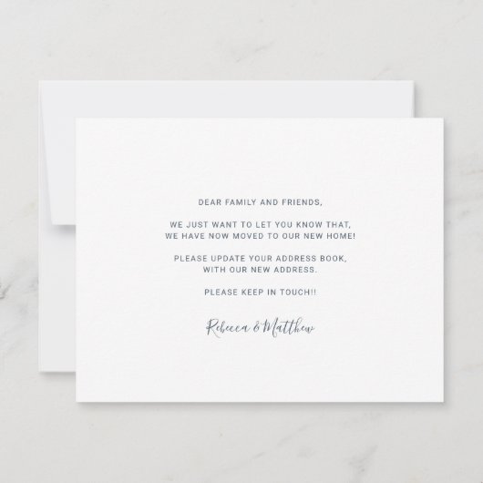 引っ越しました新しいアドレスの写真の移動 案内状 (裏面)