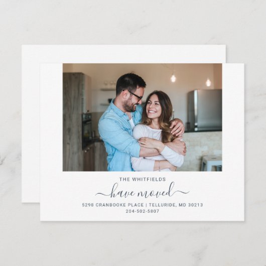 引っ越しました新しいアドレスの写真の移動 案内状 (正面/裏面)