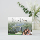 引っ越しました新しいアドレススクリプトの移動告知 ポストカード (スタンド正面)