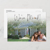 引っ越しました新しいアドレススクリプトの移動告知 ポストカード (正面/裏面)