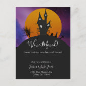 引っ越しました新しいアドレス通知の移動ハロウィーン 案内ポストカード (正面)