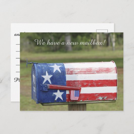 引っ越しました新しいアドレス通知はがき ポストカード (正面/裏面)