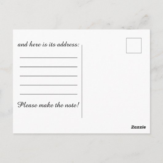 引っ越しました新しいアドレス通知はがき ポストカード (裏面)