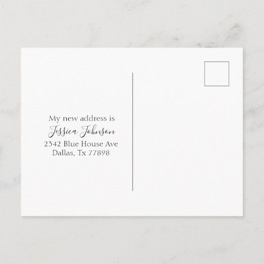 引っ越しました新しいアドレス通知ハロウィーン移動 案内ポストカード (裏面)