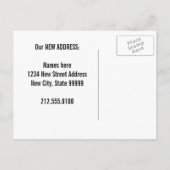 引っ越しました新しいアドレス 案内ポストカード (裏面)