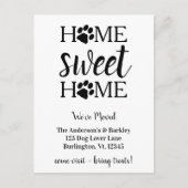 引っ越しました新しいホームアドレスドッグペット移動 案内ポストカード (正面)