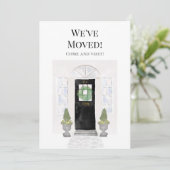 引っ越しました新しいホームウォーターカラーブラックドア 案内状 (スタンド正面)