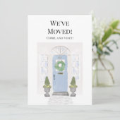 引っ越しました新しいホームウォーターカラーブルードアアナウンス 案内状 (スタンド正面)