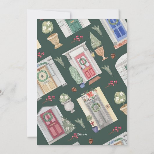 引っ越しました新しいホームカラーまたはビジネス用水カラークリスマス シーズンカード (裏面)