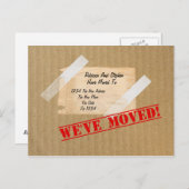 引っ越しました新しいホームカードボードボックス 案内ポストカード (正面/裏面)