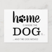 引っ越しました新しいホームドッグペットの動き発表 ポストカード (正面)