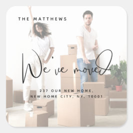 引っ越しました新しいホームフォトの移動の変更アドレス スクエアシール