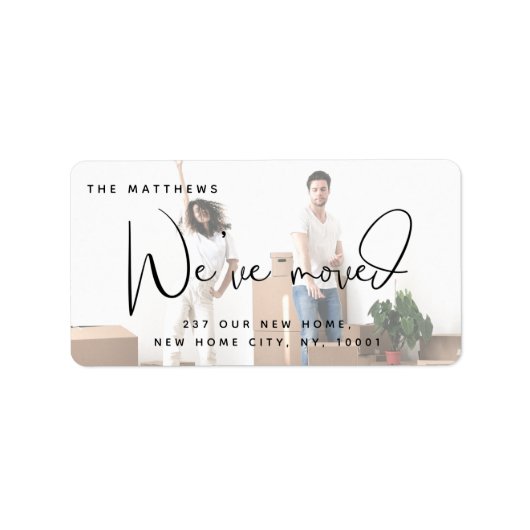 引っ越しました新しいホームフォトの移動の変更アドレス ラベル (正面)